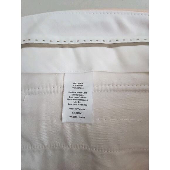 Talbots ~Woman Size 12~ Light Peach Hampshire Curvy Ankle Pants NWOT. - Picture 10 of 12